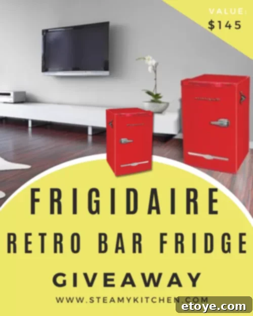 Frigidaire Retro Bar Fridge Giveaway - Vibrant Red