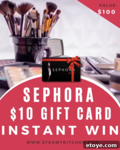 Win an Instant $10 Sephora Gift Card 2 Excited woman holding a Sephora shopping bag, symbolizing an instant win gift card opportunity.