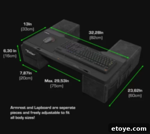 Couchmaster CYCON2 Black Edition Gaming Comfort Review and Giveaway 3 Couch Gaming Desk for Mouse & Keyboard (for PC, PS4/5, XBOX One/Series X), ergonomic lapdesk for couch & bed