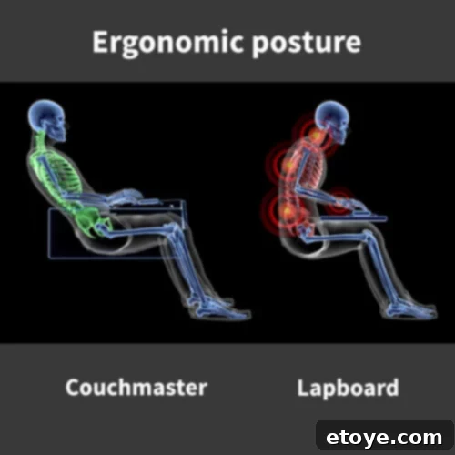 Couchmaster CYCON2 Black Edition Gaming Comfort Review and Giveaway 6 health and wellness couch desk for back