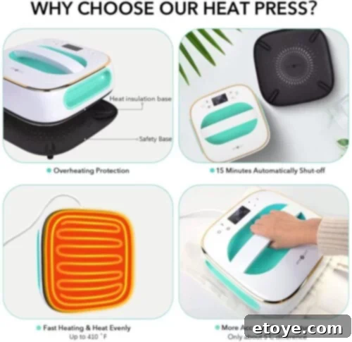 HTVRONT Heat Press Machine Deep Dive Review and Win This Machine 4 Automatic shut-off heat safety feature of the HTVRONT Heat Press