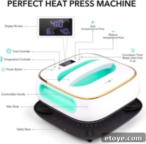 HTVRONT Heat Press Machine Deep Dive Review and Win This Machine 7 Design specifications and features of the HTVRONT Heat Press