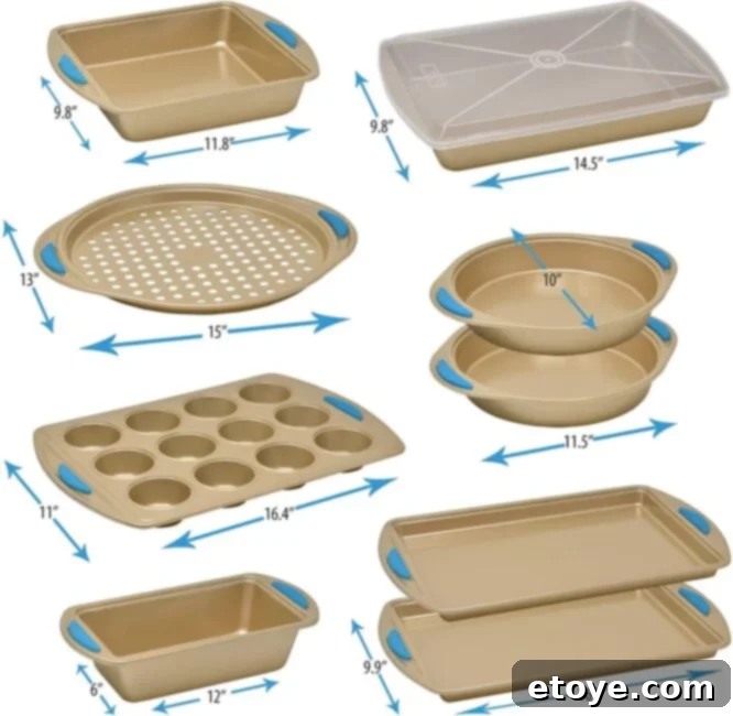 PERLLI Nonstick Bakeware Set Baking Pan Set, 10 Piece1