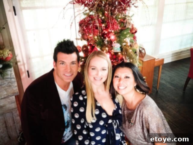 An Evening of Harmony with Jewel and David Tutera 9 Hallmark crew and celebrities donating a Christmas tree and gifts to hospital staff
