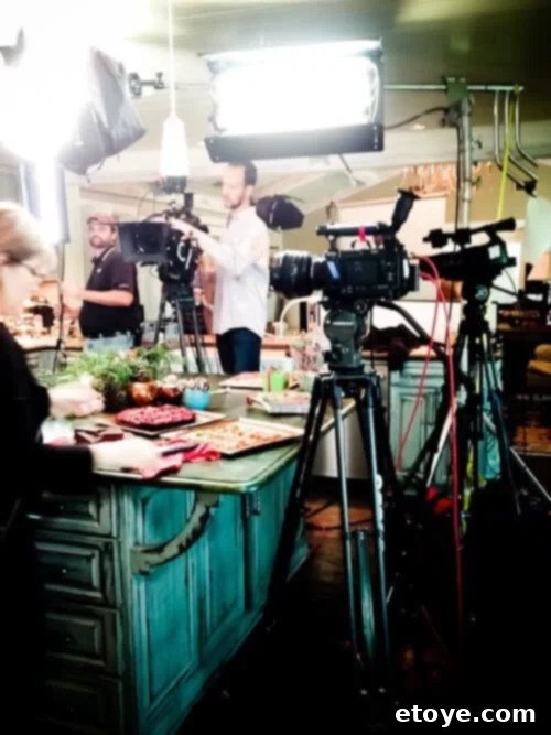 An Evening of Harmony with Jewel and David Tutera 5 Behind-the-scenes view of a film set with professional equipment