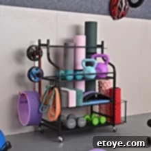 Ultimate Mythinglogic Fitness Storage Rack Giveaway 6 Mythinglogic storage rack in a garage, storing various items