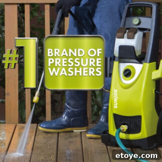 Sun Joe SPX3000 tackling tough grime on a driveway