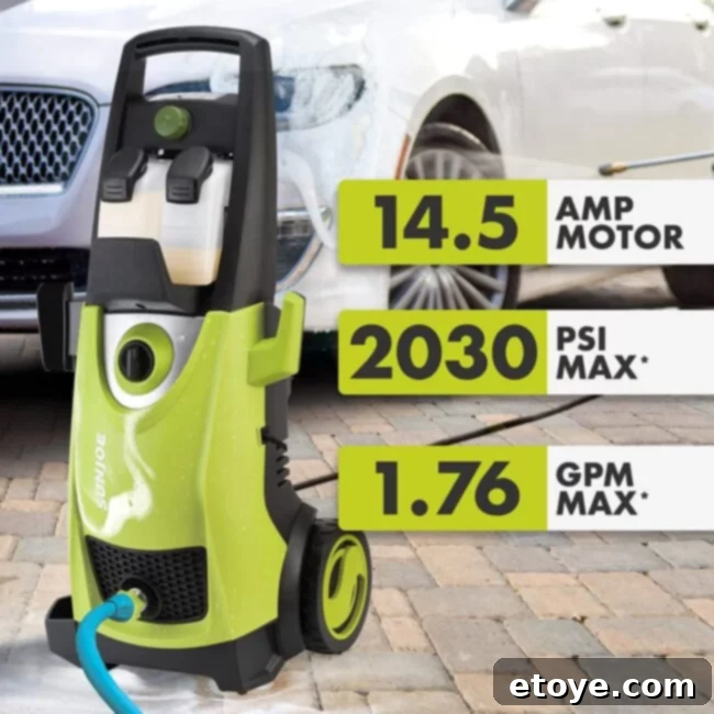 Sun Joe SPX3000 with its dual detergent tanks and ergonomic design