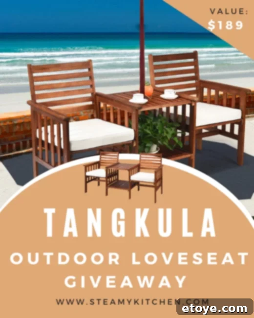 Tangkula Acacia Wood Loveseat: Premium Outdoor Seating Solution