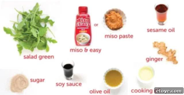 Grilled Tofu Salad Ingredients Ingredients for Grilled Tofu Salad with Miso Dressing - A Healthy Recipe