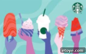 Starbucks Summer Instant Wins 3 Starbucks Summer Gift Card Design 2 with a refreshing, playful summer theme