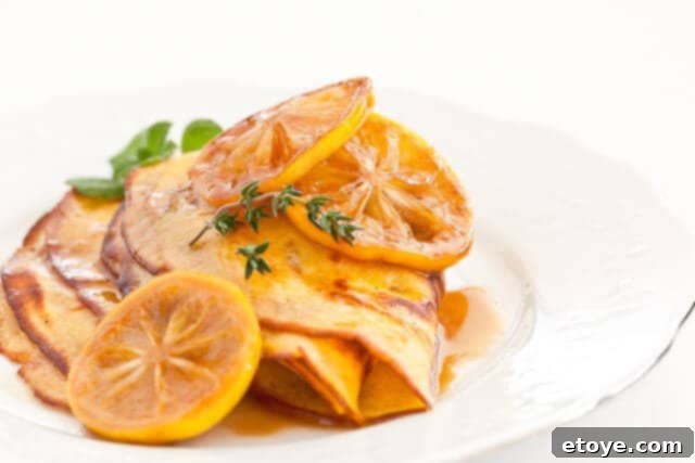 Lemon Crepes with Salted Lemon Butter Caramel