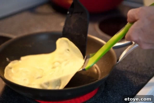 Perfectly Flipped Crepe