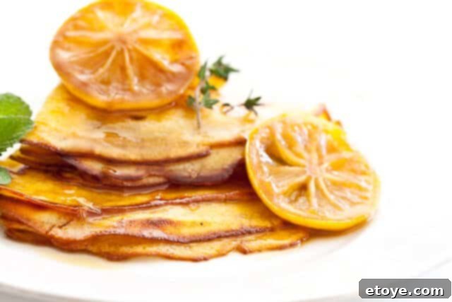 Lemon Crepes with Salted Lemon Butter Caramel