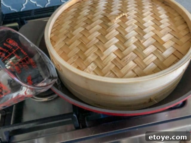 Umami Black Bean Steamed Spareribs 11 Checking Water Level While Steaming