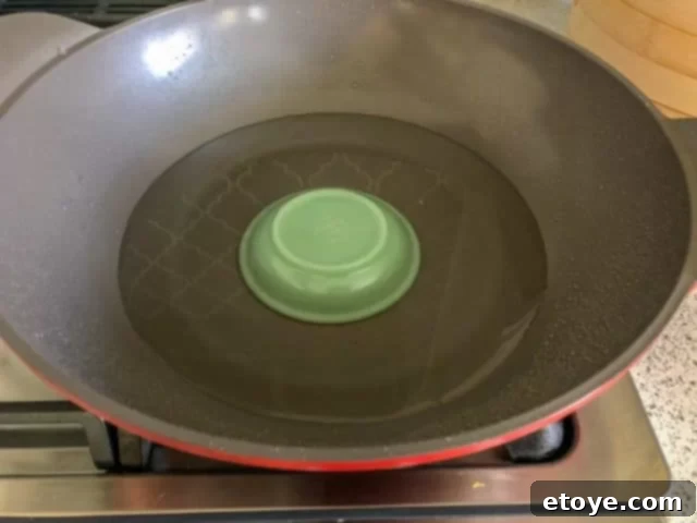 Umami Black Bean Steamed Spareribs 8 Steamer Setup in a Wok