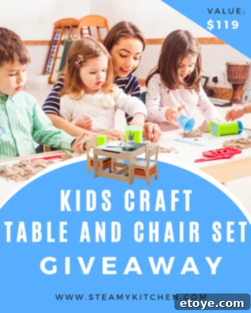Kids' Crafting Corner Giveaway! 2 Kids activity table with dual-sided top for crafts and play