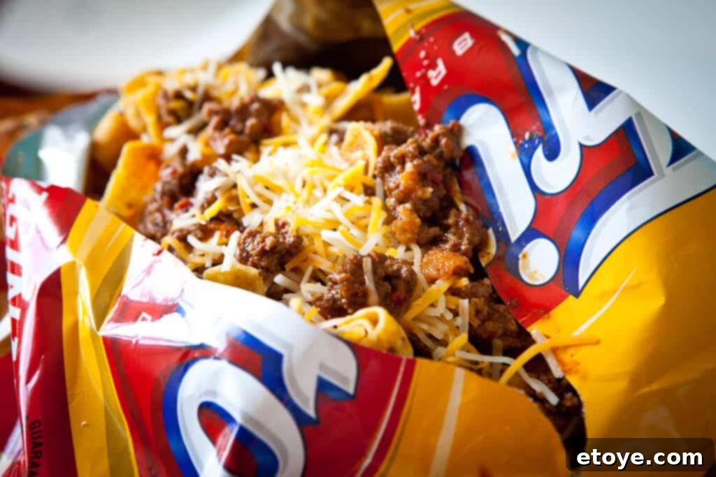 Frito Pie Recipe frito pie recipe in bag