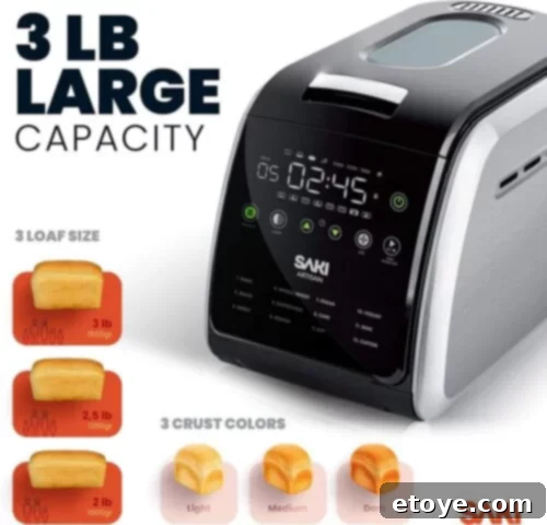 Delicious fresh bread baked in Saki Bread Machine