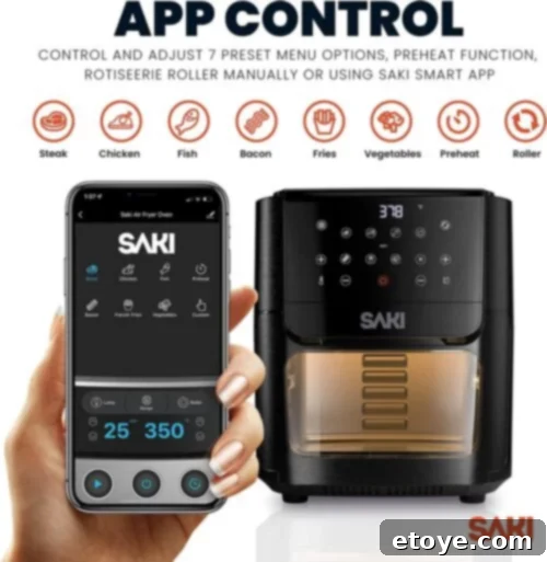 Saki Smart Air Fryer Oven: Our Verdict and Your Chance to Win 7 Saki air fryer oven rotisserie capability