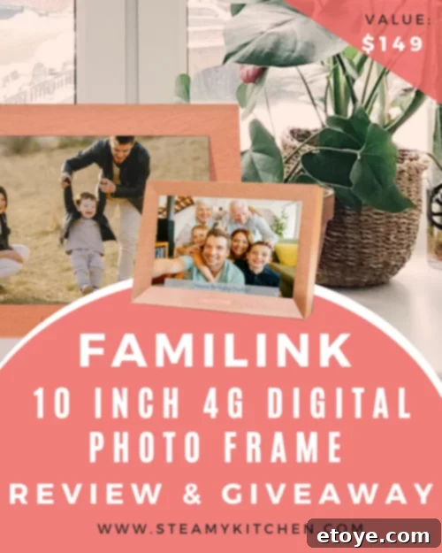 review and giveaway of Familink 4G Digital Photo Frame
