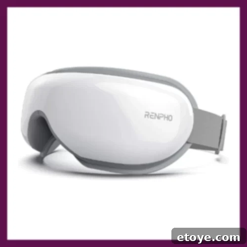 Top Holiday Gifts 2022 8 Bluetooth Music Heated Massager for Migraines, Relax and Reduce Eye Strain Dark Circles Eye Bags Dry Eye Improve Sleep