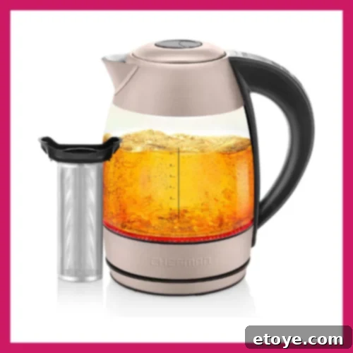 Top Holiday Gifts 2022 10 Custom Steep Timer & Temperature Presets, Bonus Tea Infuser electric kettle