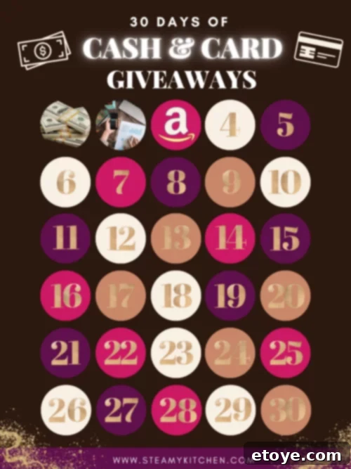 Join Steamy Kitchen's 30 Days of Giveaways – $100 Amazon Gift Card today