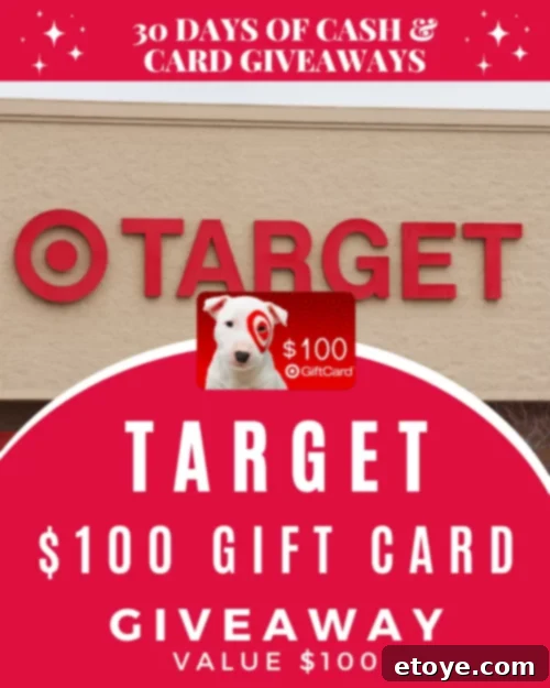 Day 6: Win a $100 Target Gift Card 4 Enter to Win $100 Target Gift Card