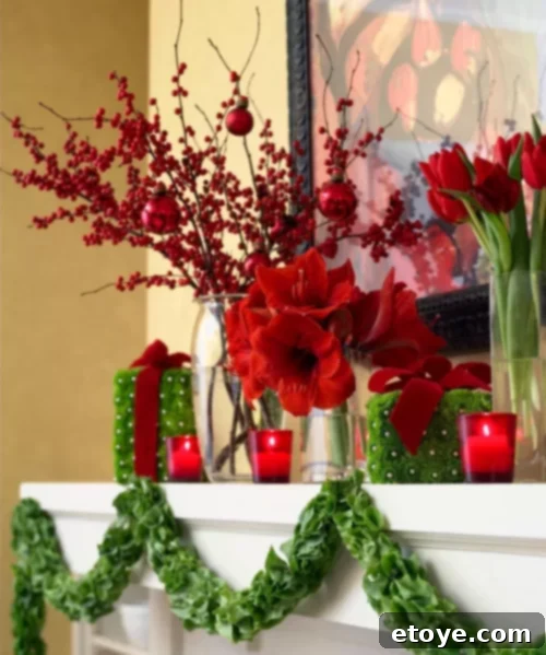 Win 100 Dollars of Fresh Flowers Day 7 7 Winterberry and Amaryllis flowers for Christmas decor