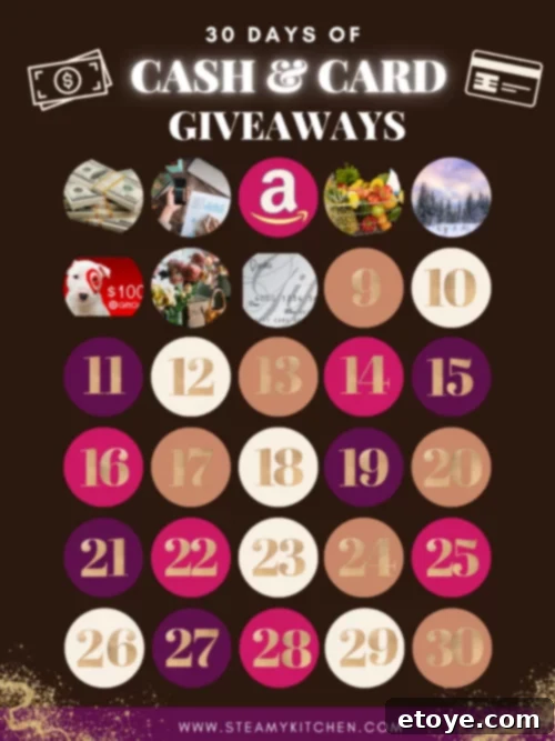 Day 8: Win a 100 Dollar Visa Vanilla Gift Card 3 Day 8: Win a $100 Visa Vanilla Gift Card from Steamy Kitchen