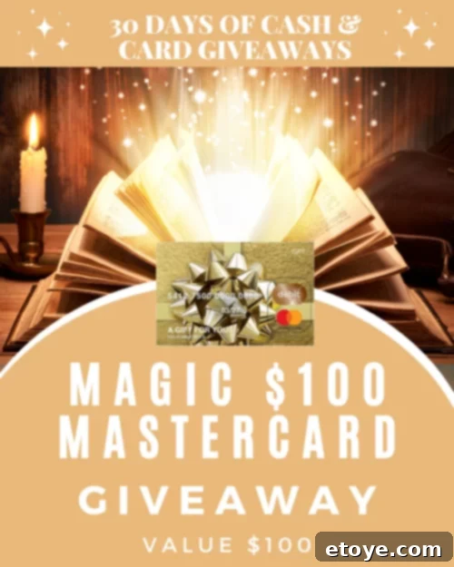 DAY 19 Win a 100 Magic Mastercard 4 DAY 19: $100 Magic Mastercard Giveaway graphic, emphasizing the 'Magic' aspect.