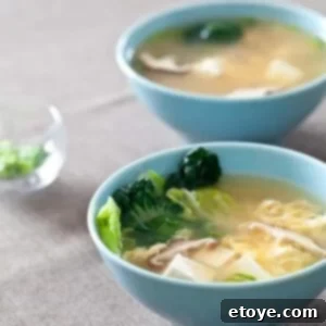 Tofu and Mushroom Miso Soup