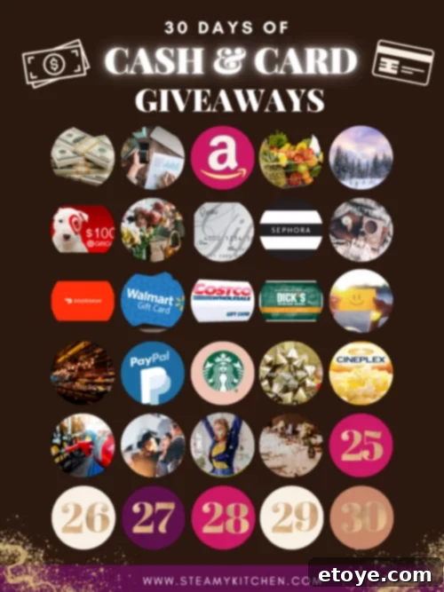 Day 24: Win a 100 Dollar Dinner on Us Gift Card 3 30 Days Of Giveaways Steamy Kitchen