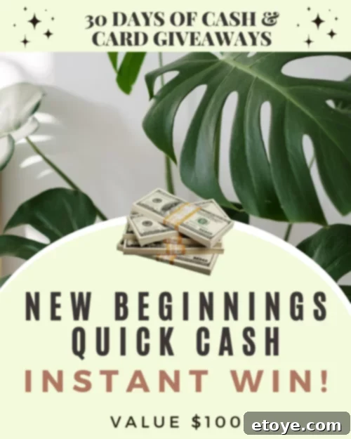 DAY 25: New Beginnings Quick Cash Instant Win! 