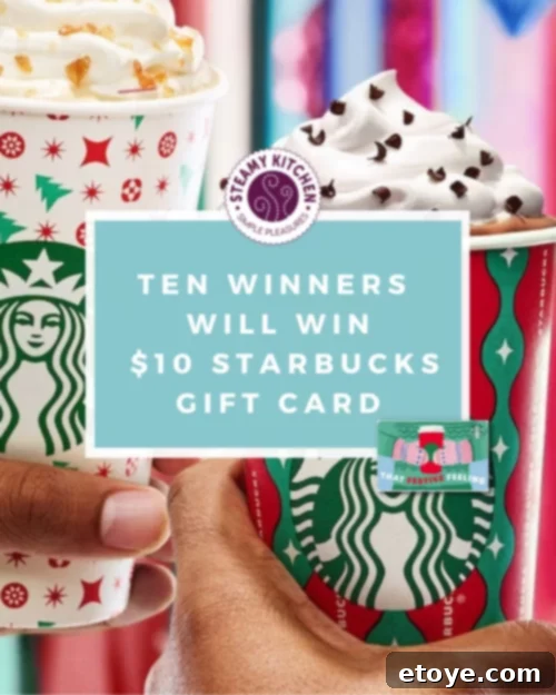 A stack of Starbucks gift cards, representing the exciting prize awaiting lucky winners.