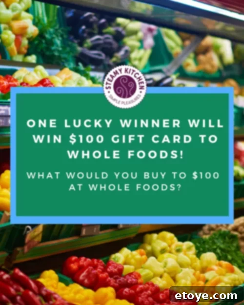 Whole Foods 100 Gift Card Sweepstakes 3 What would you buy with a $100 Whole Foods gift card? Explore organic groceries, healthy snacks, and more.