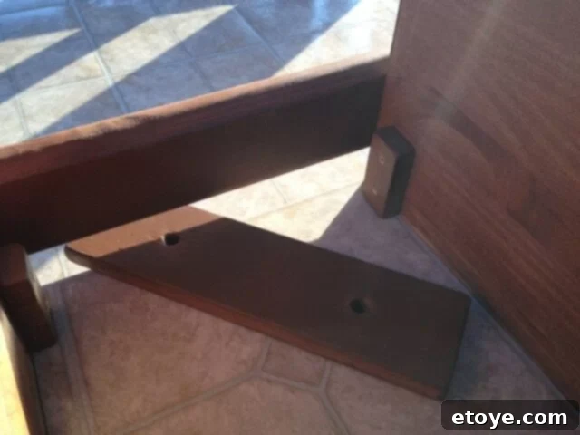 Coop Ready for Cleaning Chicken coop with stopper blocks removed, ready for cleaning.