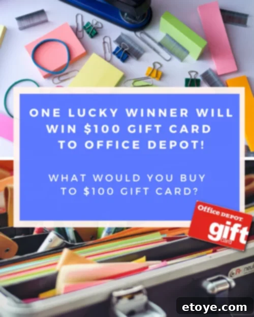  $100 Office Depot Gift Card Giveaway