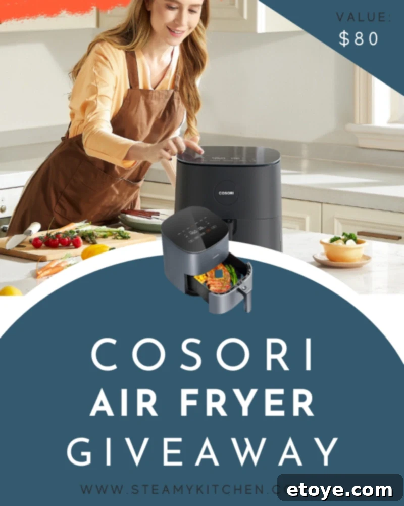 COSORI Air Fryer Giveaway - Win a high-performance kitchen appliance for healthy, crispy meals.