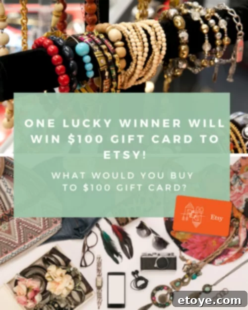 Don't miss out on winning a $100 Etsy Gift Card!