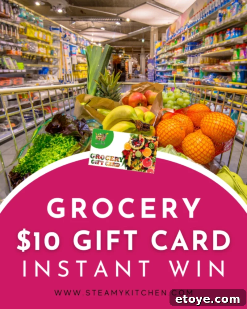 Win a $10 grocery gift card instantly to save on your next shopping trip