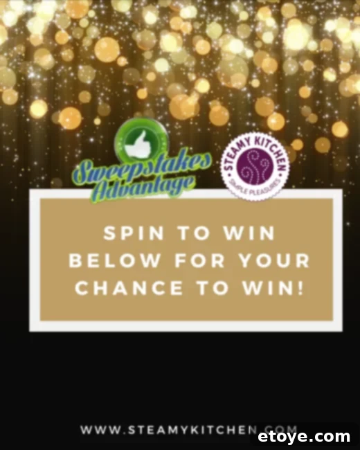 Sweeps Advantage and Steamy kitchen giveaway details