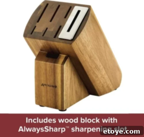 Anolon AlwaysSharp 8 Piece Japanese Steel Knife Block Set In Depth Review and Giveaway 3 Anolon AlwaysSharp Built-In Sharpener