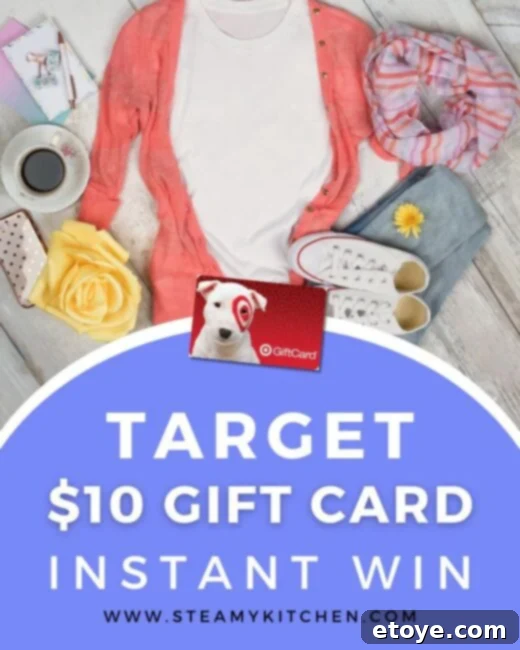 Win a $10 Target Gift Card instantly with Steamy Kitchen's giveaway