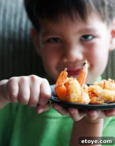 Nathans Coconut Shrimp Nathan enjoying his favorite homemade Coconut Shrimp