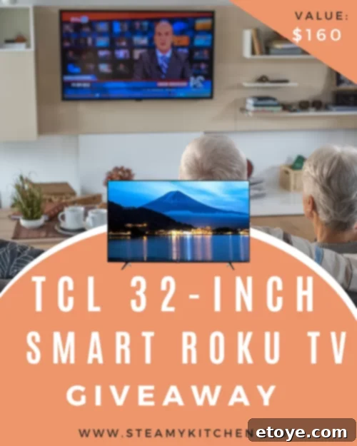 TCL 32-Inch Smart Roku TV Giveaway