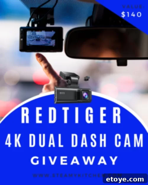 Win a REDTIGER 4K Dual Dash Cam 2 REDTIGER 4K Dual Dash Cam Giveaway - Capture Every Moment in Ultra HD