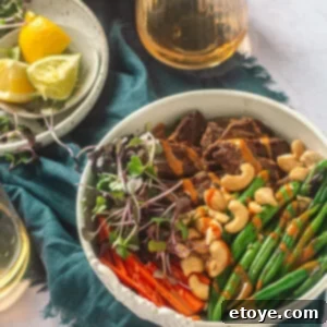 Peanut Beef Satay Zoodle Bowl with Peanut Sauce 3 Peanut Beef Satay Zoodle Bowl with Peanut Sauce Recipe