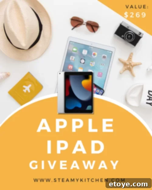 Apple iPad Giveaway - Front View, sleek design